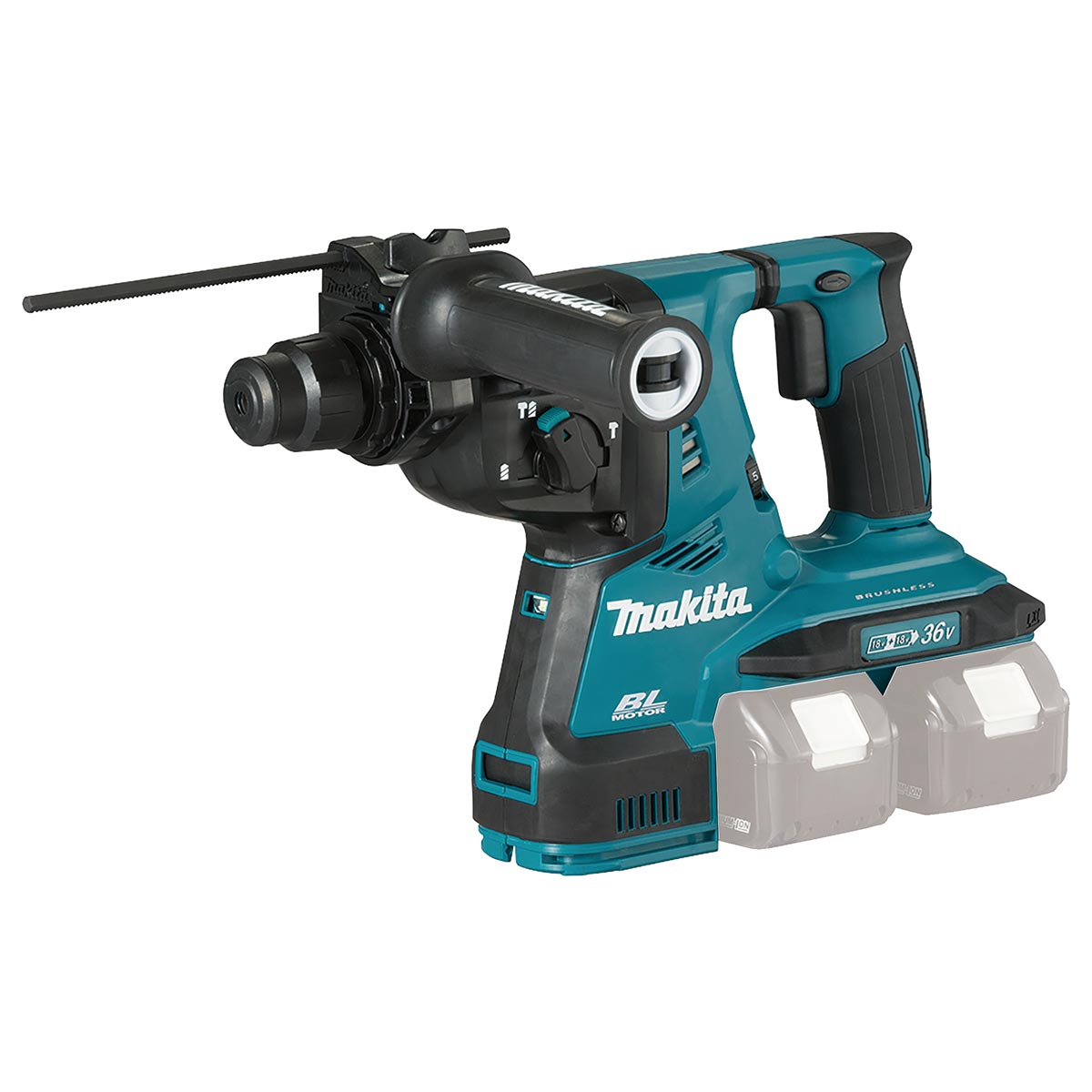 Makita 2x 18V Bürstenloser Akku-Bohrhammer LXT, nur das Gerät