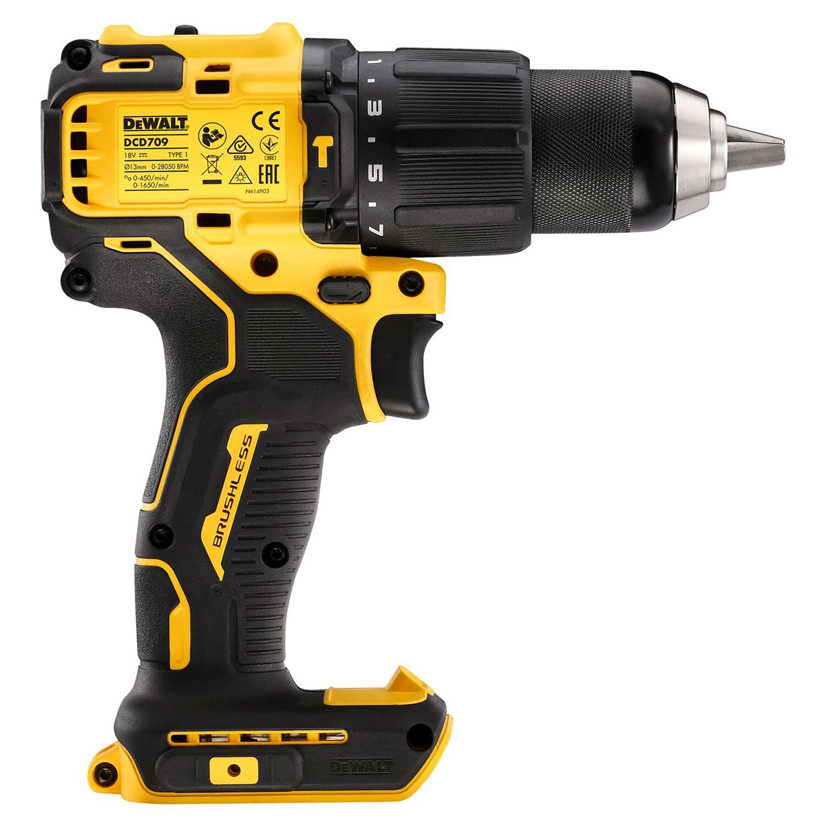 DeWALT 18V XR Bürstenloser Akku-Schlagbohrschrauber mit TSTAK I Werkzeugkoffer, 2x 5Ah Akkus und Ladegerät