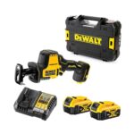 DeWalt 18V XR Bürstenlose Akku-Säbelsäge mit 2x 5Ah Akkus, Ladegerät und TSTAK Koffer
