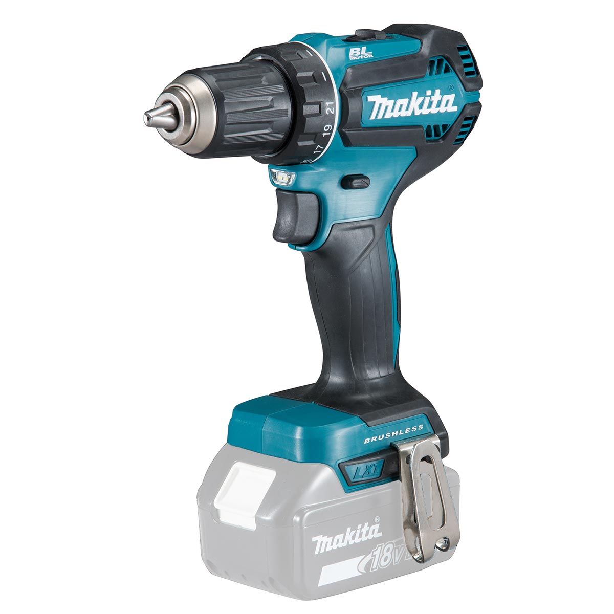 Makita 18V LXT Bürstenloser 2-Gang-Bohrschrauber mit 2x 3Ah Akkus, Ladegerät und Koffer