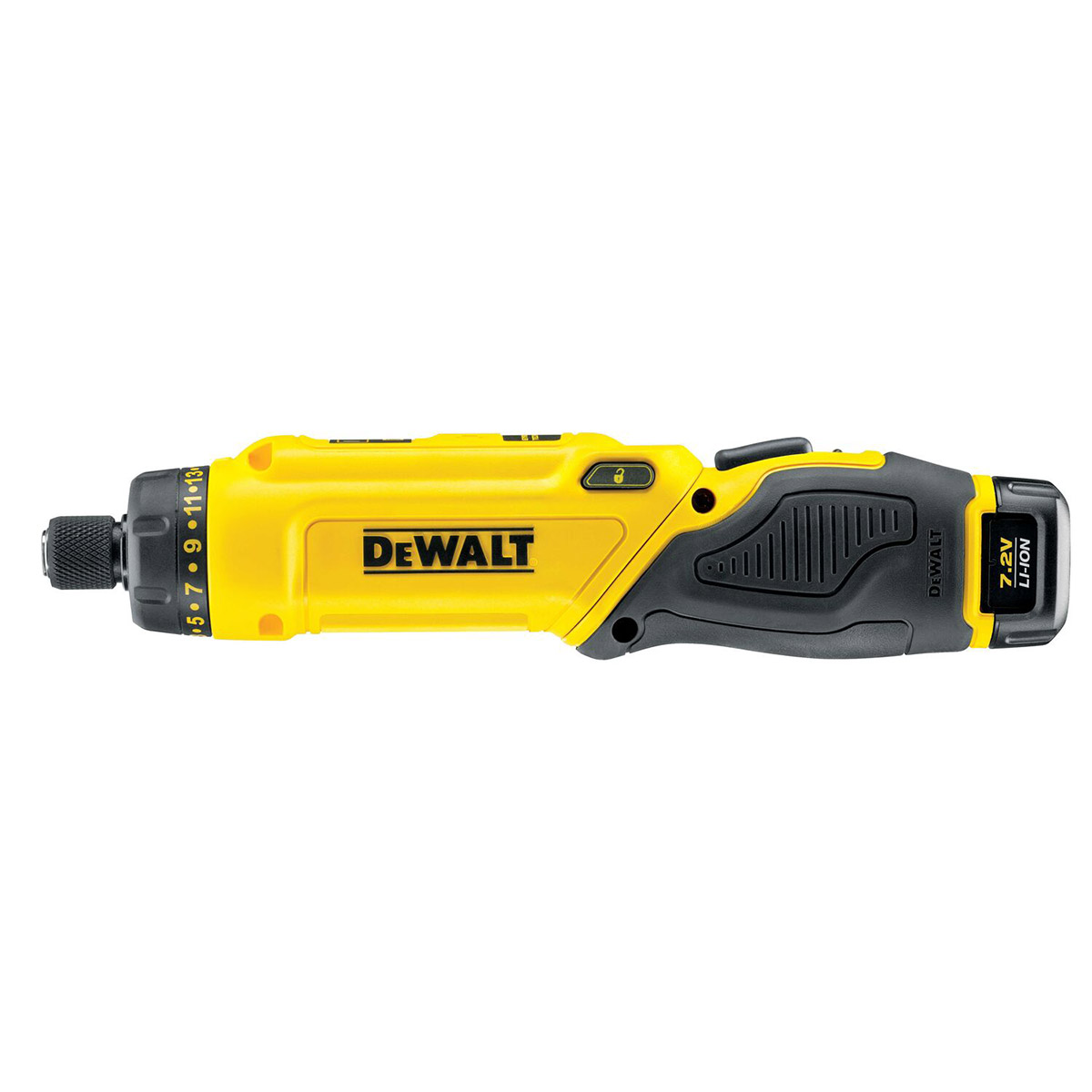 DeWalt 7,2V Akku-Knickschrauber mit 2x 1,Ah Akkus, Ladegerät und Koffer