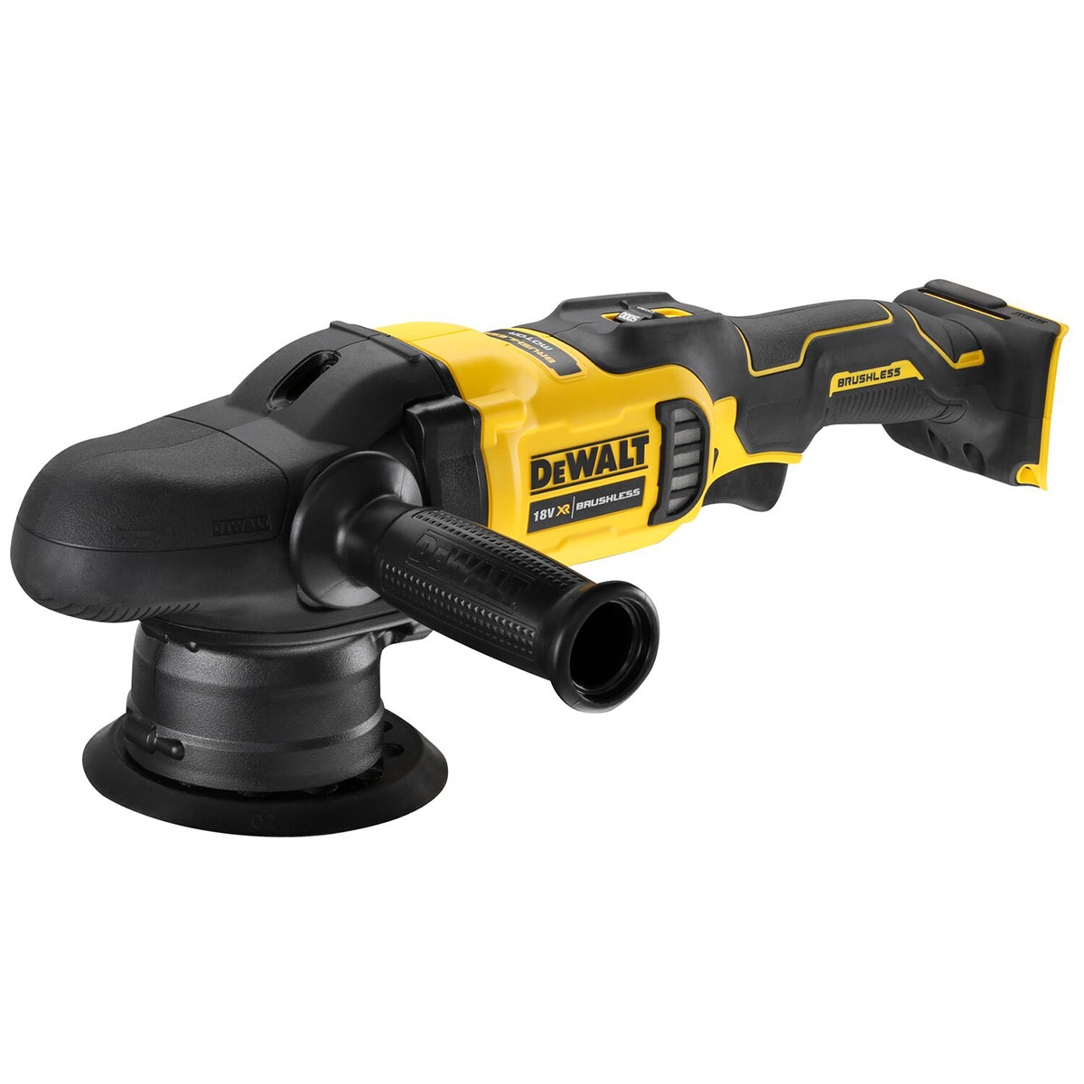 DeWalt 18V Akku-Exzenterpolierer (bürstenlos), mit 2x 5Ah Akkus, Ladegerät und Tasche