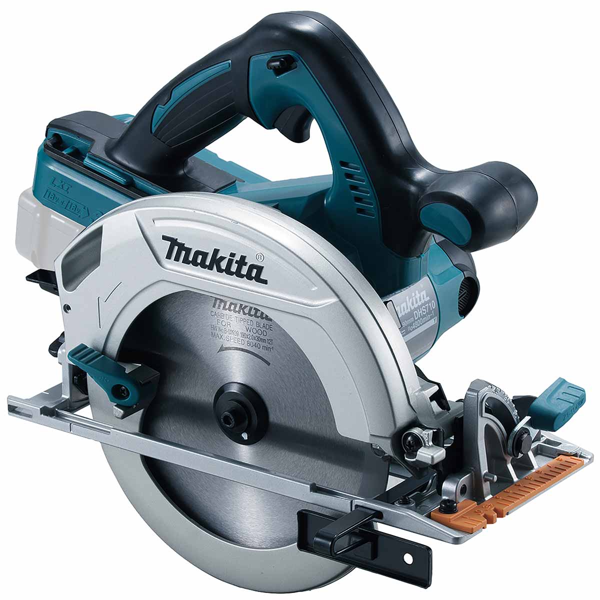 Makita Twin 18V LXT 190 mm Kreissäge mit 2x 5Ah Akkus, Ladegerät und Koffer