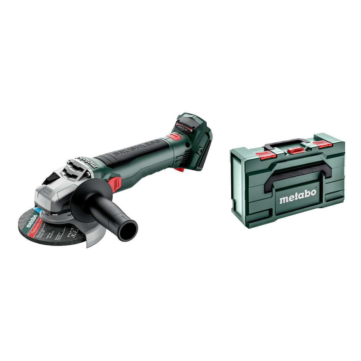 Metabo 613052840 18V W 18 LT BL 11-125 Akku-Winkelschleifer, mit Koffer