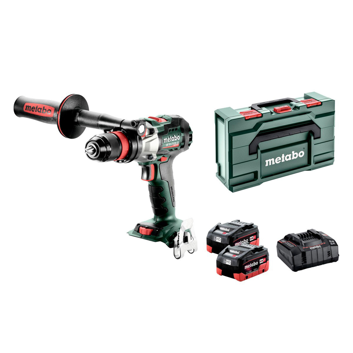 Metabo SB 18 LTX BL Q I 18V Akku-Schlagbohrschrauber mit 2x 5.5 Ah Akkus, Ladegerät und Koffer
