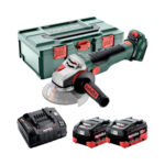 Metabo 601731660 WVB 18 LTX BL 15-125 QUICK 18V Akku-Winkelschleifer mit 2x 5.5 Li-HD Akkus, Ladegerät und Koffer
