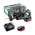 Metabo 602258810 18V SSEP 18 LTX BL MVT COMPACT Akku-Säbelsäge mit 2x 8 Ah Akkus, Ladegerät und Koffer