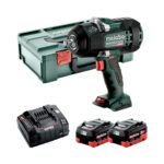 Metabo 602401810 SSW 18 LTX 1450 BL 18V Akku-Schlagschrauber mit 2x 8 Ah Akkus, Ladegerät und Koffer