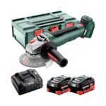 Metabo 613059660 WPB 18 LT BL 11-125 QUICK 18V Akku-Winkelschleifer mit 2x 5.5 Li-HD Akkus, Ladegerät und Koffer