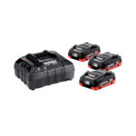Metabo 685132000 18V Basis-Set mit 3 x LiHD 4.0 Ah Akkus und Ladegerät