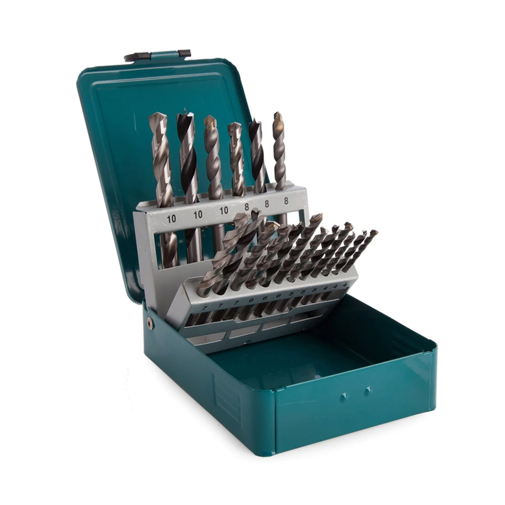 Makita D-47173 Gemischt Bohrer Set im Metal Box, 18-teiliges
