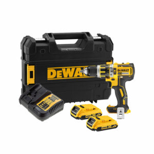 DeWalt DCD795D2-QW 18V XR bürstenloser Akku-Schlagbohrschrauber mit  2x 2Ah Batterien, Ladegerät und Koffer