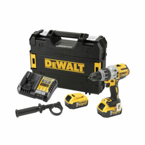 DeWalt DCD996P2 18V XR Li-ion bürstenloser 3-Gang Akku-Schlagbohrschrauber mit 2x 5Ah Batterien, Ladegerät und Koffer