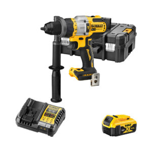 DeWalt DCD999P1-QW 18V Bürstenloser Akku-Dreigang-Schlagbohrschrauber mit 1x 5 Ah Akku, Ladegerät und Koffer