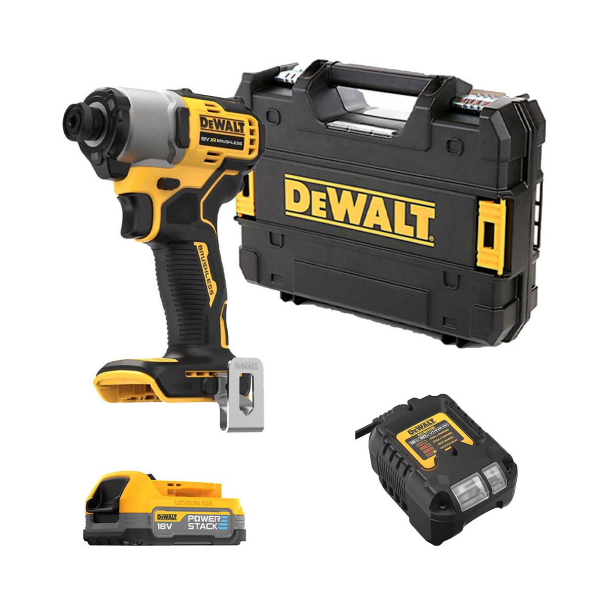 DeWalt DCF840E1T-QW 18V 1/4" Akku-Schlagschrauber mit 1x 1.7 Ah Akku, Ladegerät und Koffer