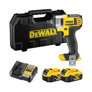 DeWalt DCF880P2-QW 18V XR Kompakter Drehschlagschrauber mit 2x 5Ah Batterien, Ladegerät und Koffer