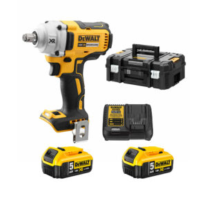DeWalt DCF894HP2-QW 18V 1/2" Bürstenloser Drehschlagschrauber mit 2x 5 Ah Akkus, Ladegerät und TSTAK Koffer