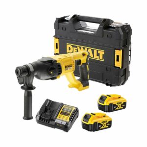 DeWalt DCH133P2-QW 18V SDS+ Akku-Kombihammer 26mm mit 2x 5Ah Akkus, Ladegerät und Koffer
