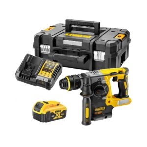 DeWalt DCH274P1T-QW 18V XR SDS+ Bohrhammer mit Schnellspannfutter, mit 1x 5 Ah Akku, Ladegerät und Koffer