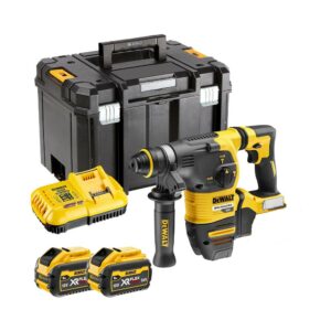 DeWalt DCH333X2-QW 54V XR FLEXVOLT Bürstenloser 3-Modus-Bohrhammer mit 2x 9Ah Akkus, Ladegerät und Koffer