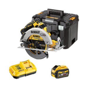 DeWalt DCS573X1-QW 18V FLEXVOLT Advantage Akku-Handkreissäge mit 1x 9 Ah Akku, Ladegerät und Koffer