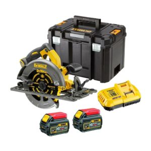 DeWalt DCS576T2-QW 54V XR Flexvolt Akku-Kreissäge 190 mm mit 2x 6Ah Akkus, Ladegerät und Koffer