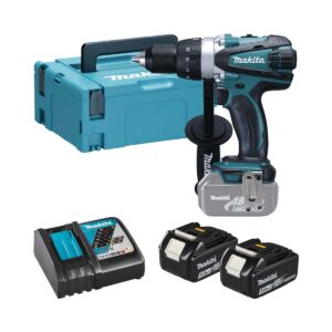 Makita DDF458RTJ 18V Akku-Bohrschrauber LXT mit 2x 5 Ah Akkus, Ladegerät und Koffer