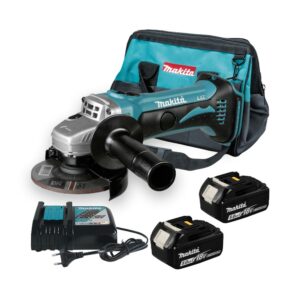 Makita DGA452RTJ 18V Akku-Winkelschleifer LXT 115 mm mit 2x 5Ah Akkus, Ladegerät und Makita Bag
