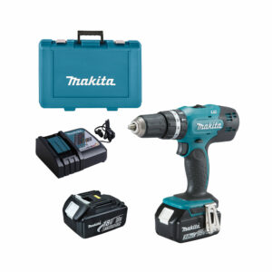 Makita DHP453RFE 18V 2-Gang schnurloser Akku-LXT-Kombibohrer mit 2x 3Ah, Ladegerät und Koffer