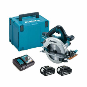 Makita DHS710RTJ Twin 18V LXT 190 mm Kreissäge mit 2x 5Ah Akkus, Ladegerät und Koffer