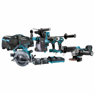 Makita DK0128G601 40V Akku-Spezialset XGT mit 6 Maschinen, 2x 4 Ah Akkus, Ladegerät und Tasche
