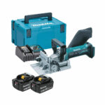 Makita DPJ180RTJ 18V Akku-Nutfräse LXT mit 2x 5Ah Akkus, Ladegerät und Koffer