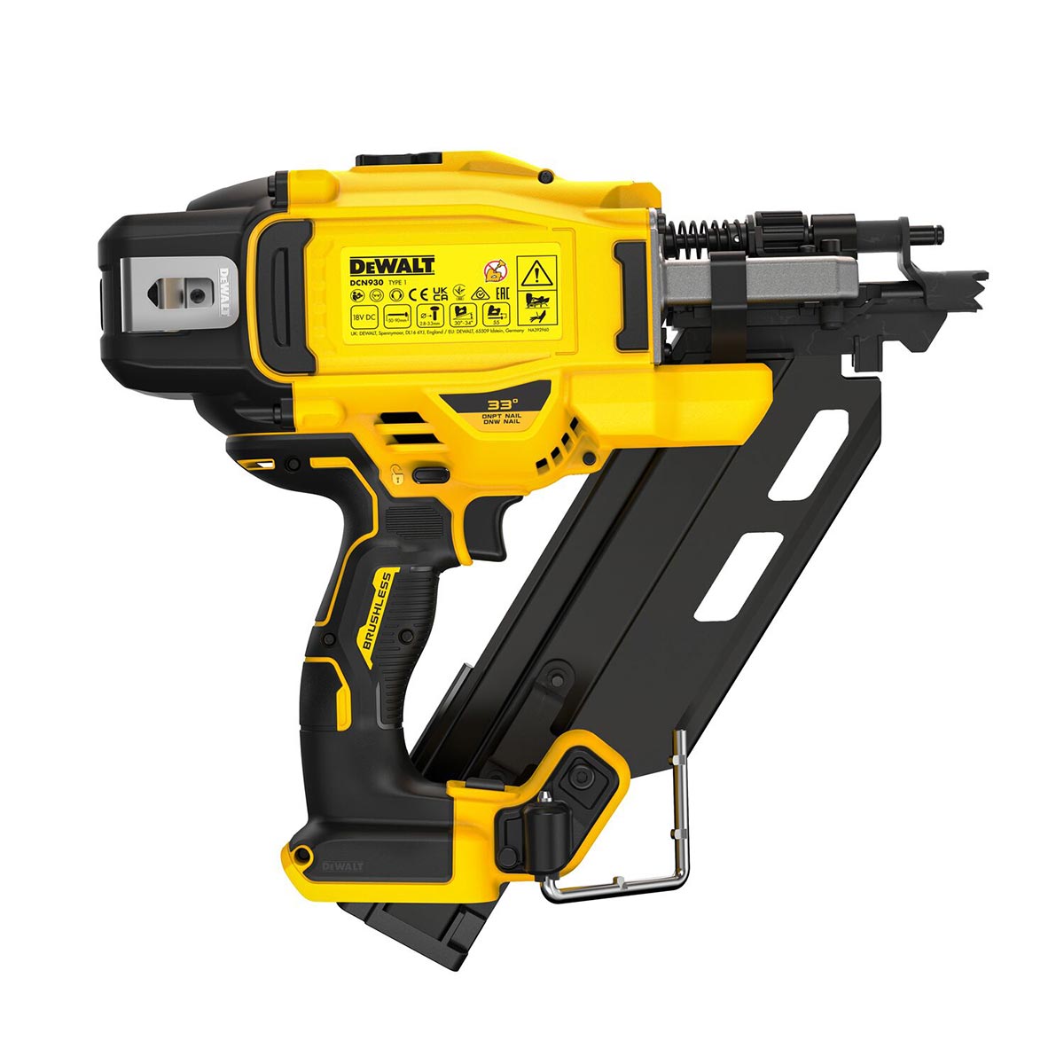 Dewalt 18V Akku-Nagler 90mm (bürstenlos) Einzel- und Serienauslösung, nur das Gerät