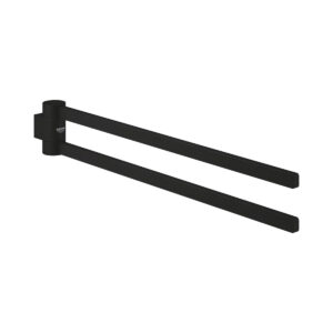 GROHE Selection 41219KF0 schwenkbarer Handtuchhalter phantom black mit zwei Armen