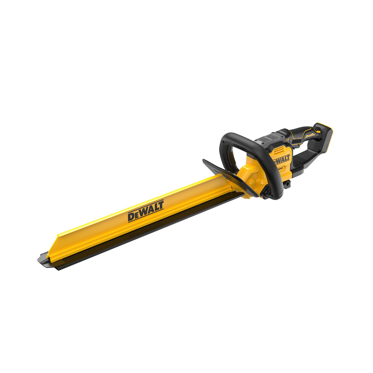 18V XR Akku-Heckenschere mit Brushless-Motor, 60 cm Schwert und 25 mm Schnittkapazität für professionelle Grünpflege.