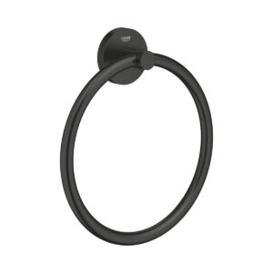 GROHE Essentials 1024612430 Handtuchring in Matt Black zur Wandmontage