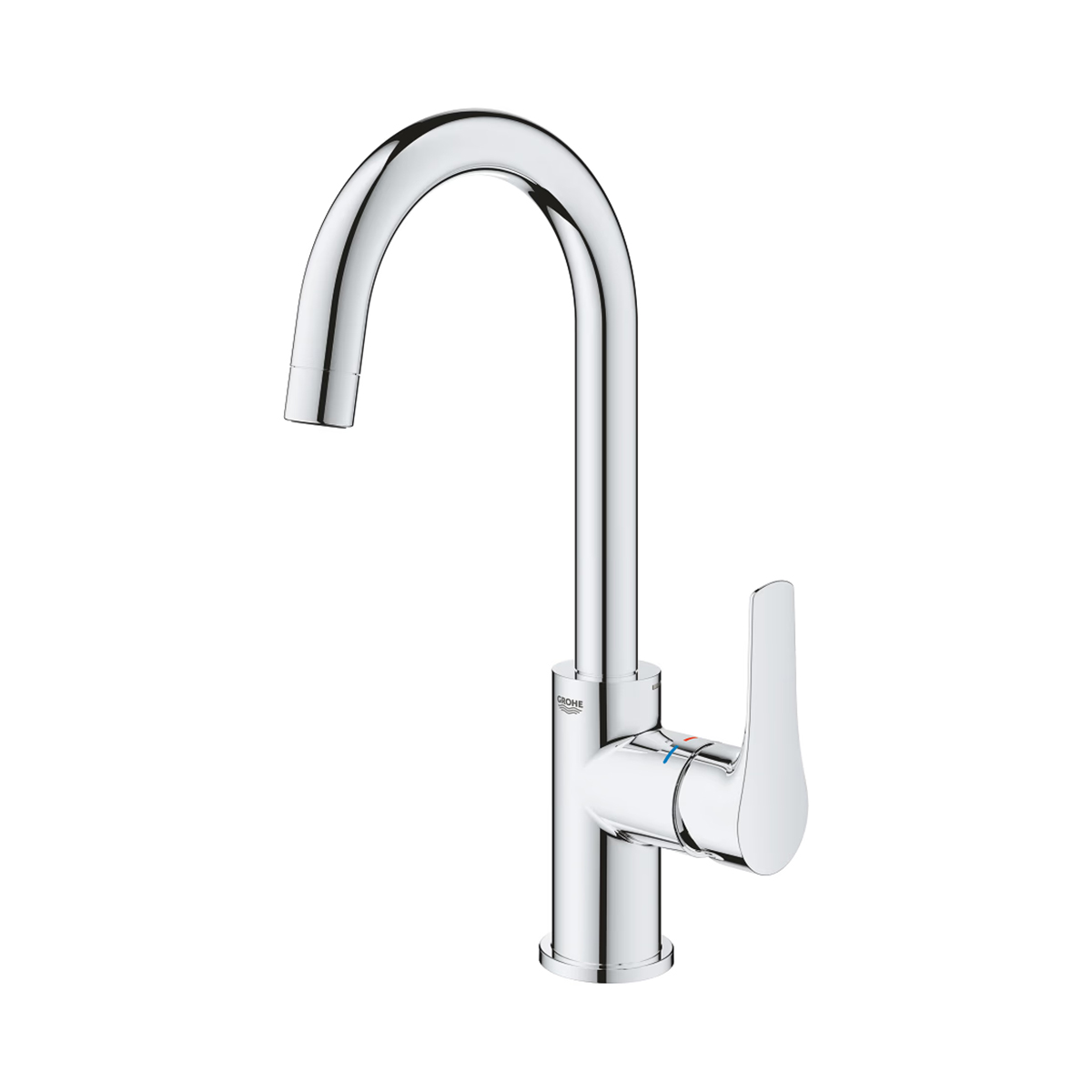 Detailansicht des Bedienhebels mit GROHE SilkMove ES 35-mm-Keramikkartusche