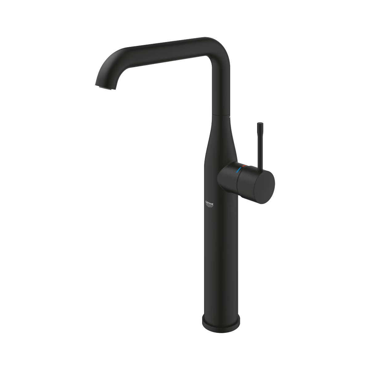 Detailansicht des Metallhebels mit GROHE SilkMove 28-mm-Keramikkartusche
