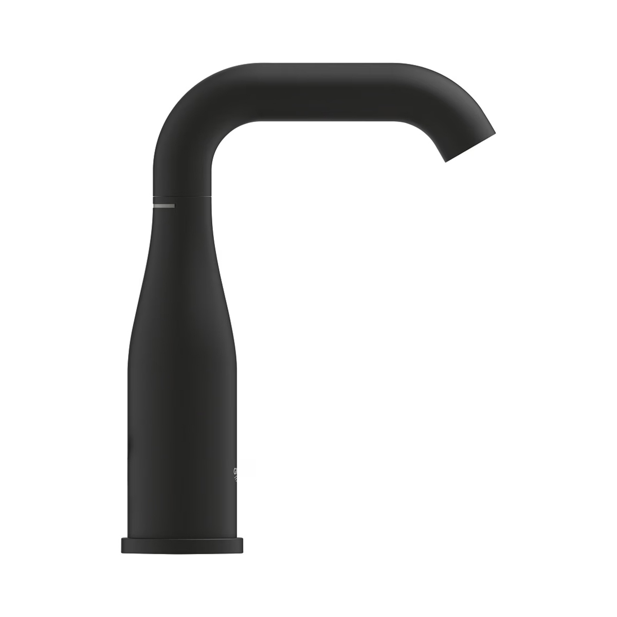 AquaGuide Mousseur und Zugstangen-Ablaufgarnitur der GROHE Essence Waschtischarmatur in Matt Black