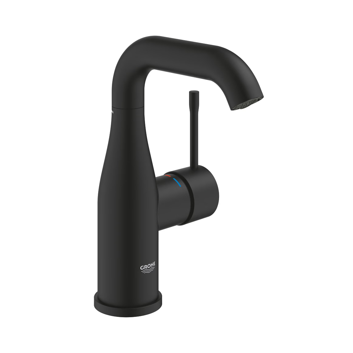 GROHE Essence Einhand-Waschtischbatterie M-Size Matt Black Vorderansicht