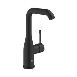GROHE Essence Einhand-Waschtischbatterie L-Size Matt Black Vorderansicht