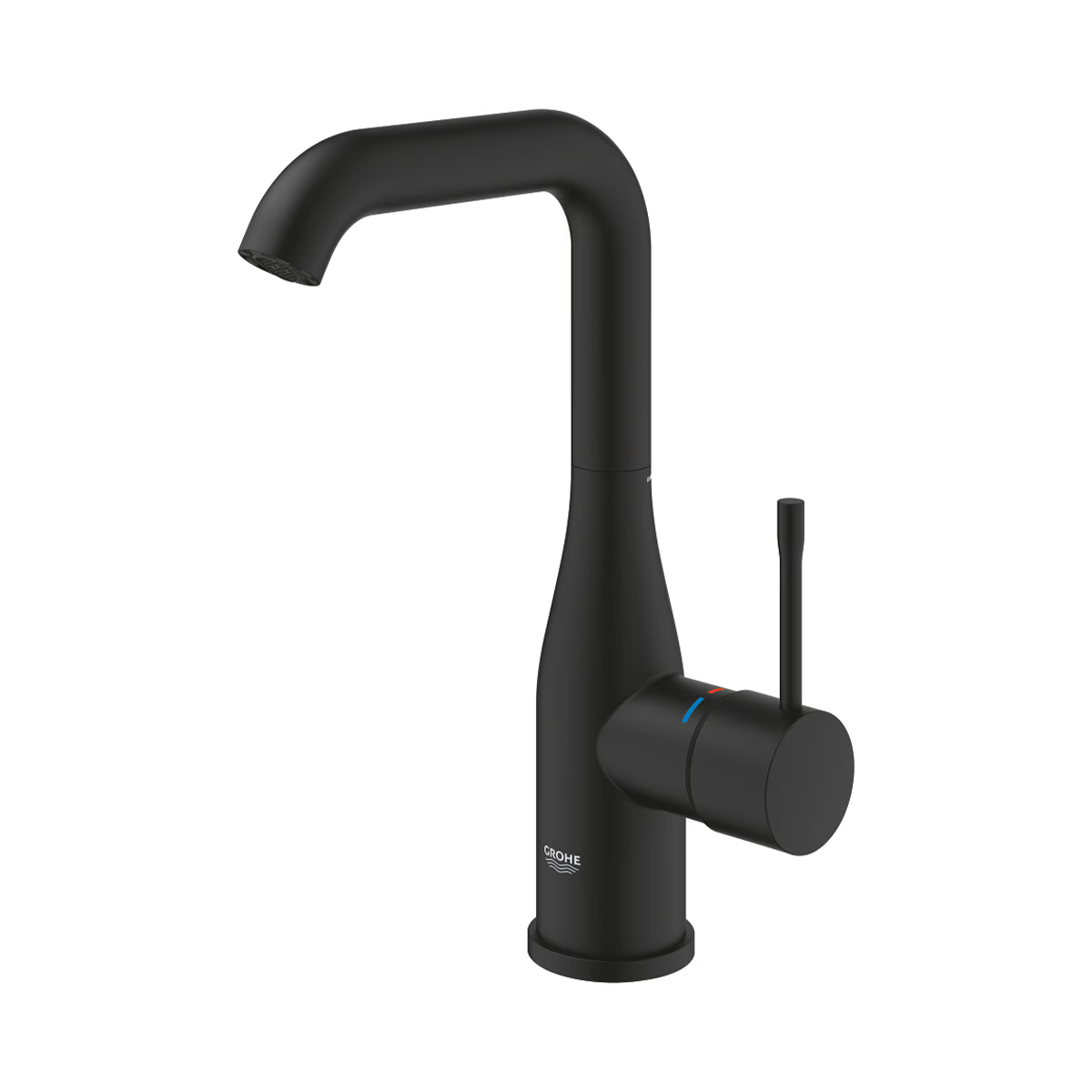 Detailansicht des Metallhebels mit GROHE SilkMove 28-mm-Keramikkartusche