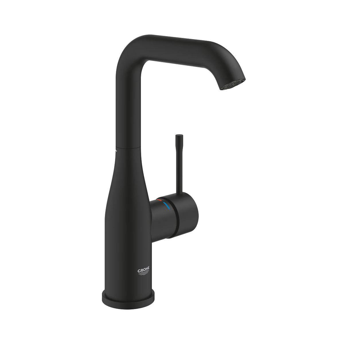 GROHE Essence Einhand-Waschtischbatterie L-Size Matt Black Vorderansicht