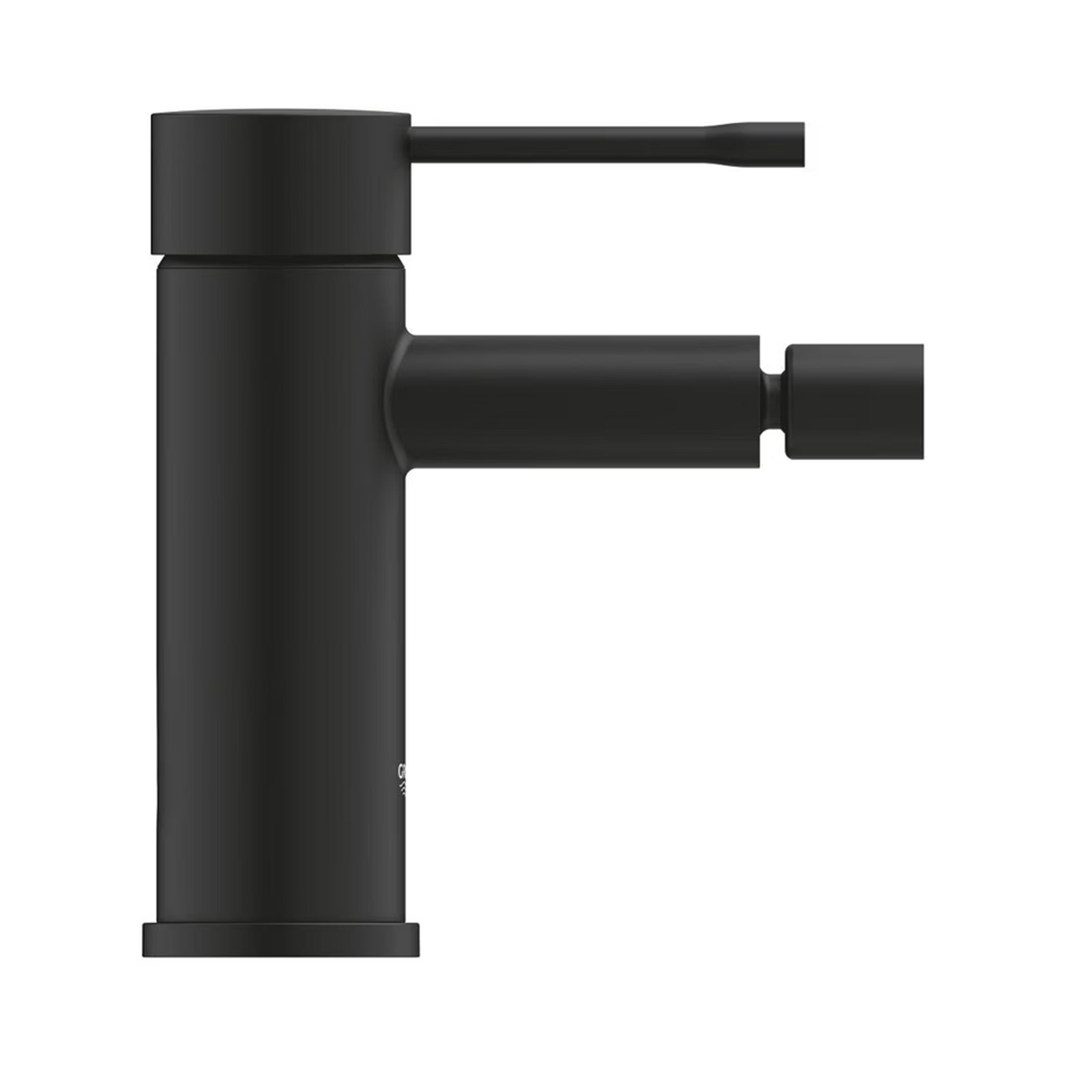 Kugelgelenk-Mousseur und Zugstangen-Ablaufgarnitur der GROHE Essence Bidetarmatur in Matt Black