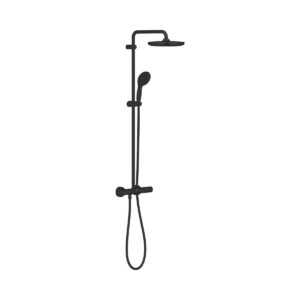 GROHE Tempesta System 250 266702431 in Matt Black mit runder 250 mm Kopfbrause