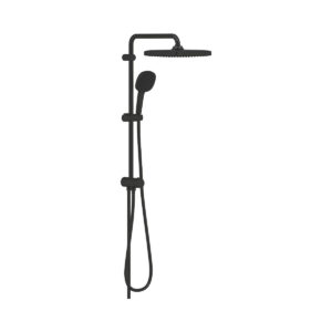 GROHE Tempesta System 250 Cube Flex 269772431 in Matt Black mit quadratischer Kopfbrause