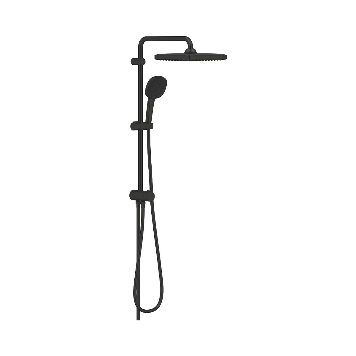 GROHE Tempesta System 250 Cube Flex 269772431 in Matt Black mit quadratischer Kopfbrause