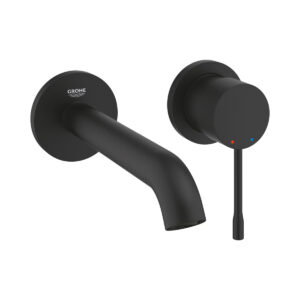 GROHE Essence 2-Loch-Waschtischbatterie M-Size Matt Black zur Wandmontage