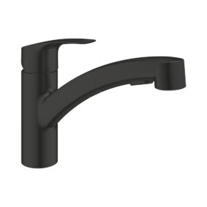 GROHE Eurosmart 303052431 Einhand-Spültischbatterie in Matt Black mit niedrigem Auslauf