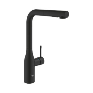 GROHE Essence 30504KF0 Einhand-Spültischbatterie Phantom Black mit hohem Auslauf